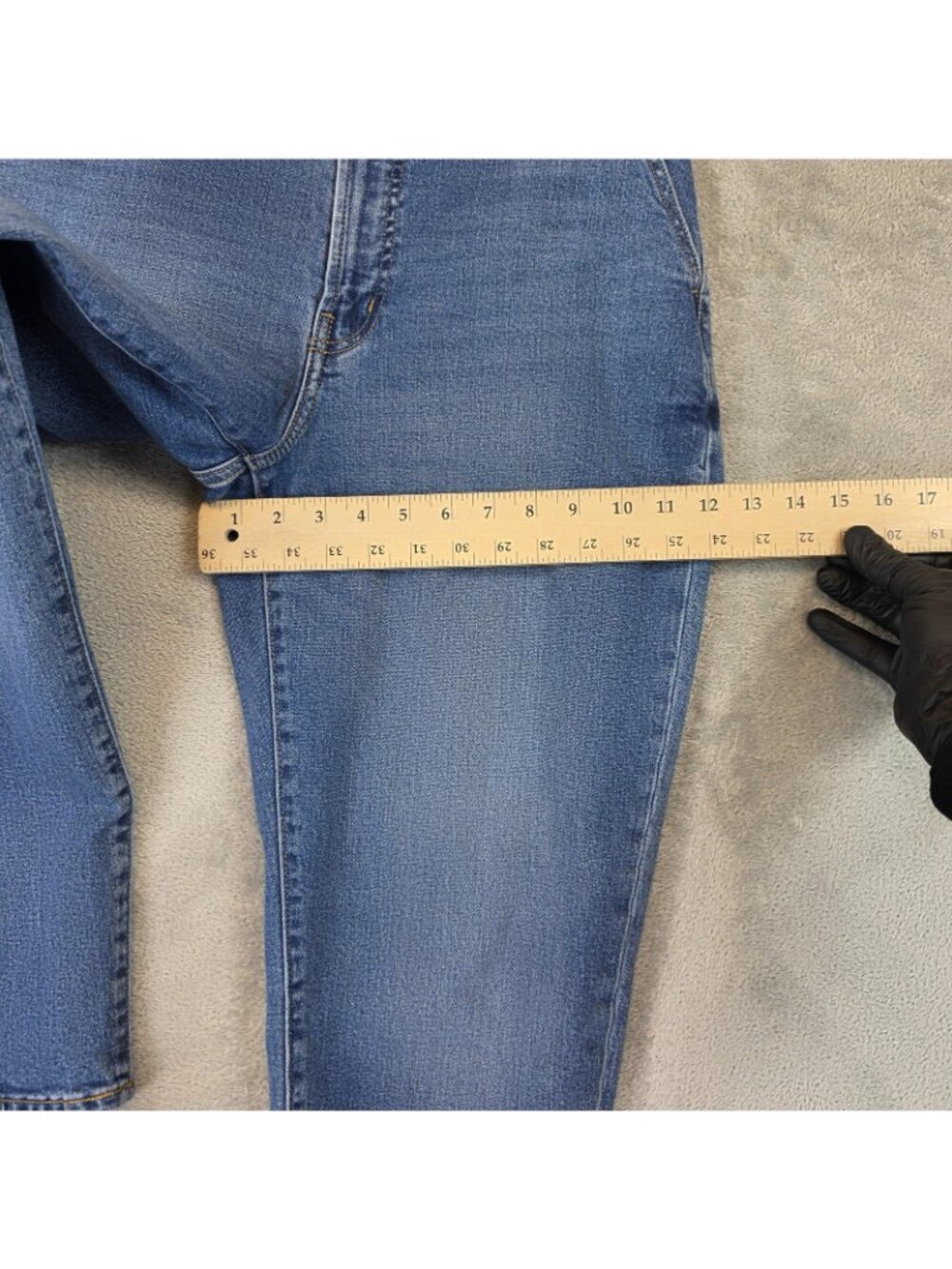 Old Navy Workwear Curvy Sky-Hi Straight Jeans Womens 8 Blue High Rise Utility - Picture 12 of 13